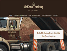 Tablet Screenshot of mckeontrucking.com